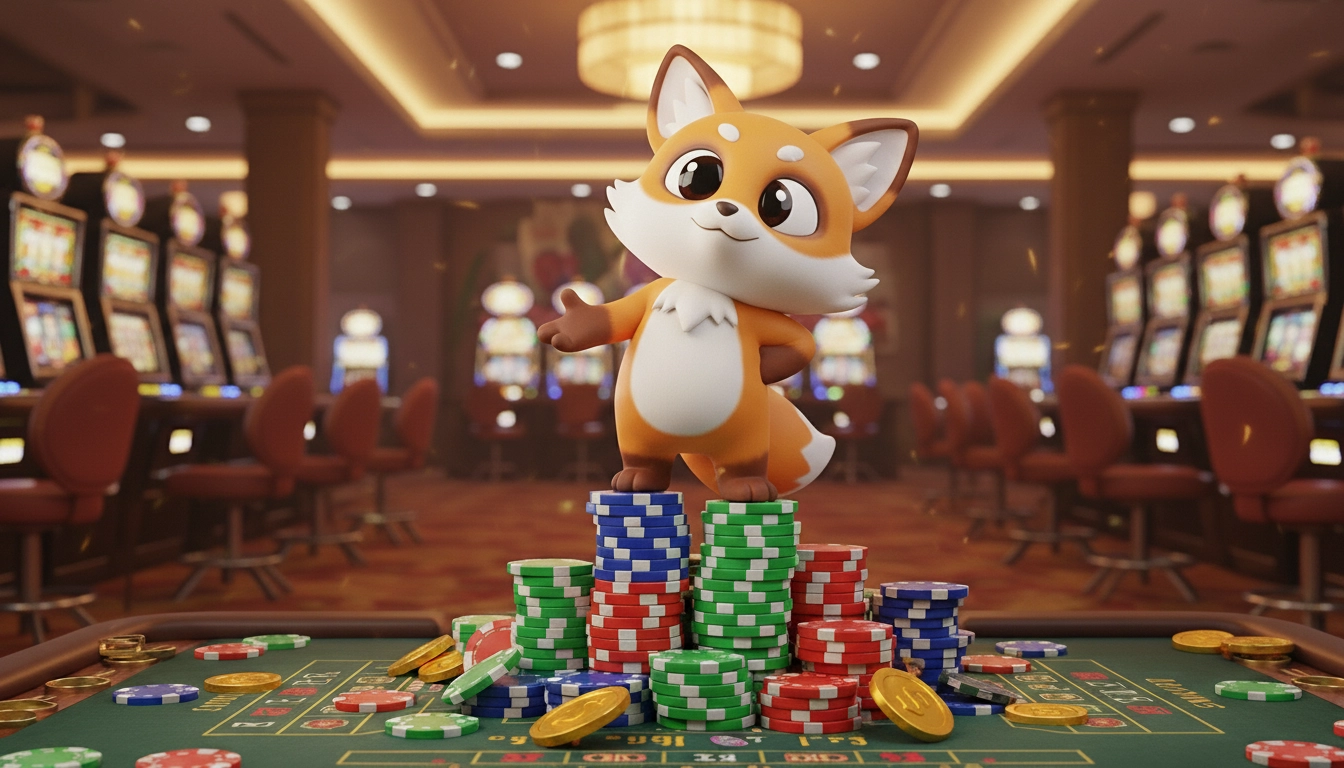 Casino mascot showing successful PayID deposit at online casino