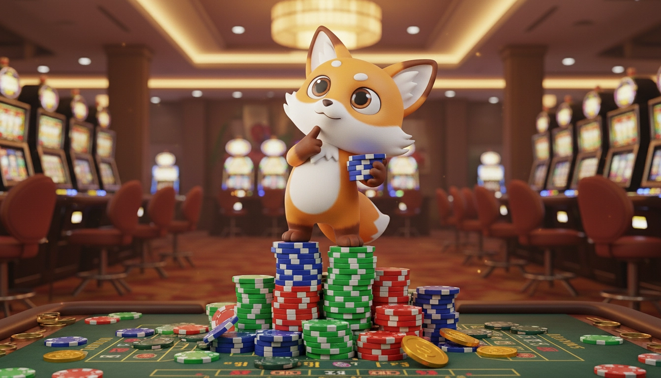 Casino mascot comparing PayID speed with other payment methods